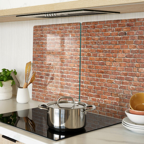 Tabla de cortar de cristal pared de ladrillos