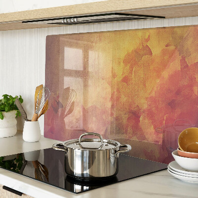 Tabla de cortar de cristal Motivo floral en colores pastel