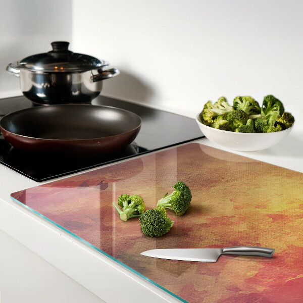 Tabla de cortar de cristal Motivo floral en colores pastel