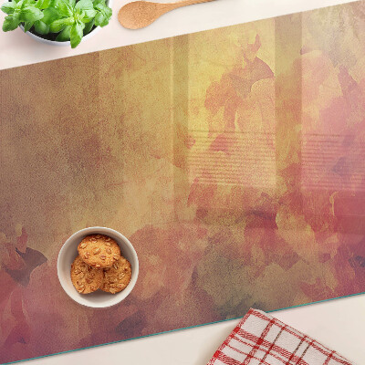 Tabla de cortar de cristal Motivo floral en colores pastel