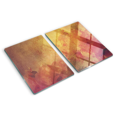 Tabla de cortar de cristal Motivo floral en colores pastel