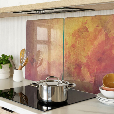 Tabla de cortar de cristal Motivo floral en colores pastel