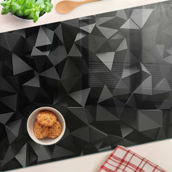 Tabla de cortar Geometría poligonal en tonos negros