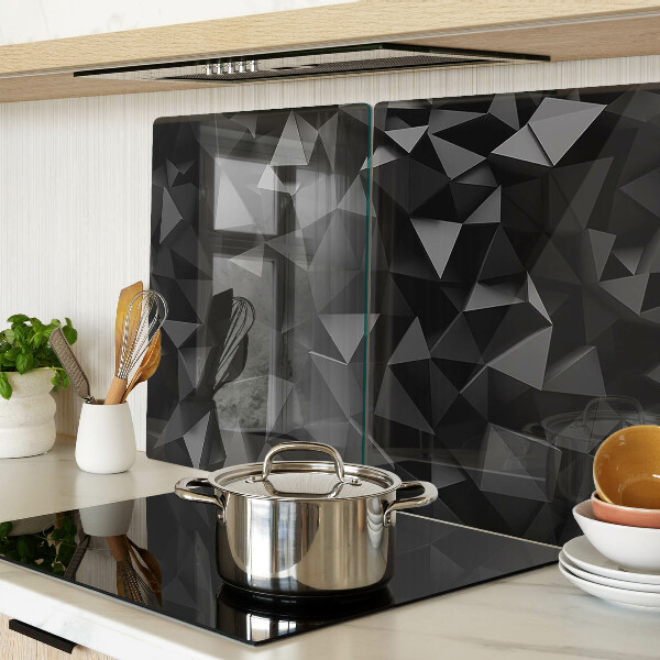 Tabla de cortar Geometría poligonal en tonos negros