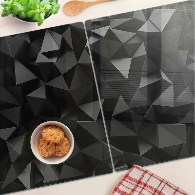 Tabla de cortar Geometría poligonal en tonos negros