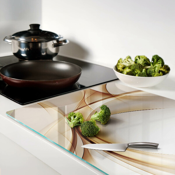 Tabla de cocina Ondas abstractas en tonos beige