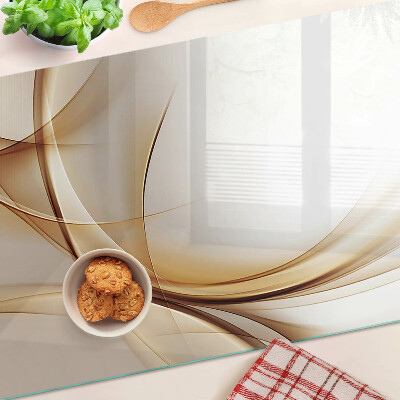 Tabla de cocina Ondas abstractas en tonos beige