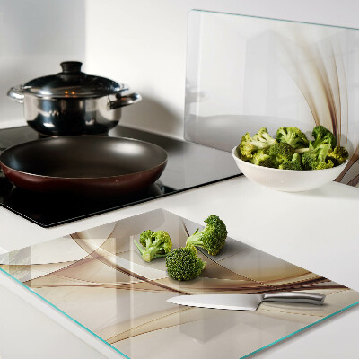 Tabla de cocina Ondas abstractas en tonos beige