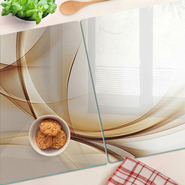 Tabla de cocina Ondas abstractas en tonos beige