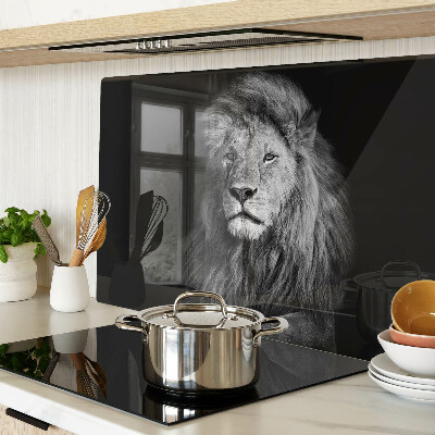 Tabla de cocina León en blanco y negro