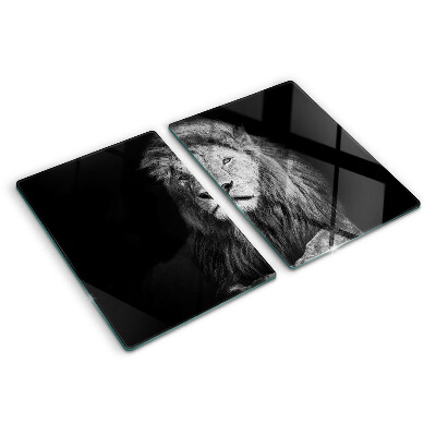 Tabla de cocina León en blanco y negro