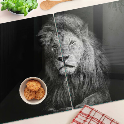 Tabla de cocina León en blanco y negro