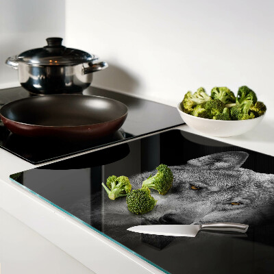 Tabla para cortar Lobo en tonos de gris