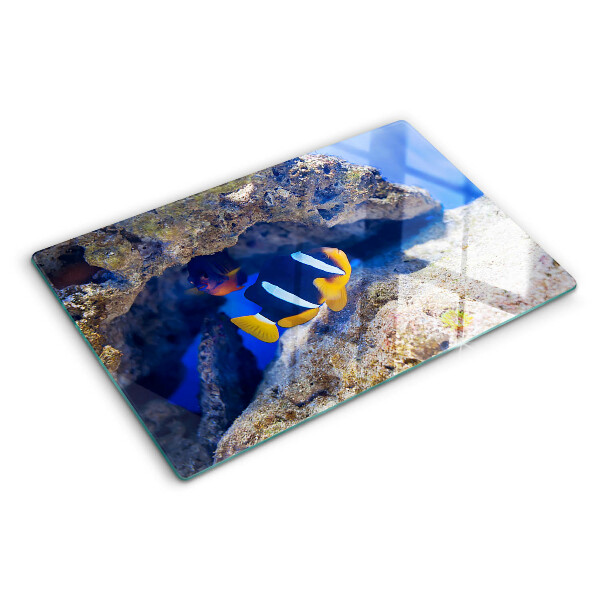 Tabla para cortar Peces en un arrecife de coral