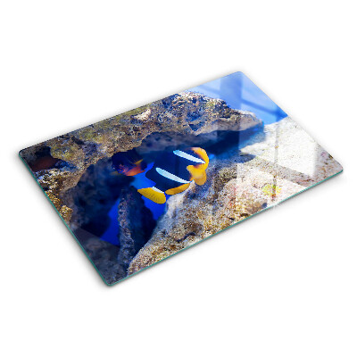 Deska kuchenna szklana Rybka w rafie koralowej