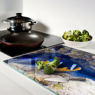 Tabla para cortar Peces en un arrecife de coral