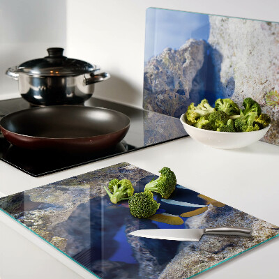 Tabla para cortar Peces en un arrecife de coral