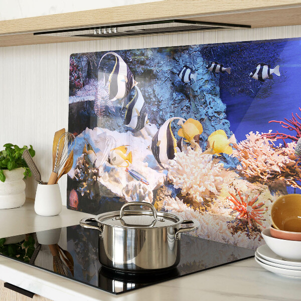 Tabla de cortar de cristal Mundo submarino con peces