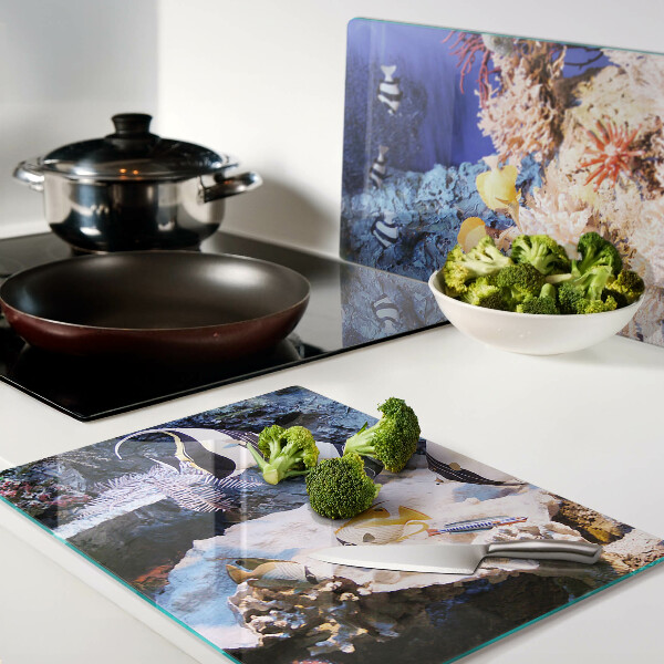 Deska kuchenna szklana Podwodny świat z rybami