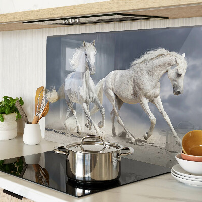 Tabla de cortar Caballos blancos en fuga