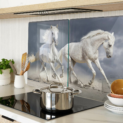 Tabla de cortar Caballos blancos en fuga