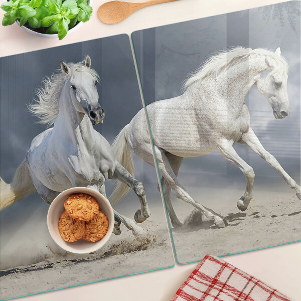 Tabla de cortar Caballos blancos en fuga