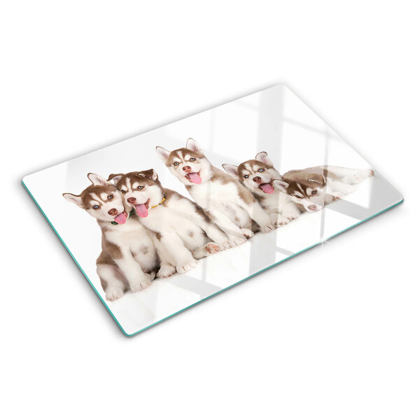 Tabla de cortar Cachorros de husky