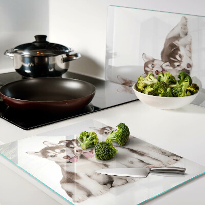 Tabla de cortar Cachorros de husky