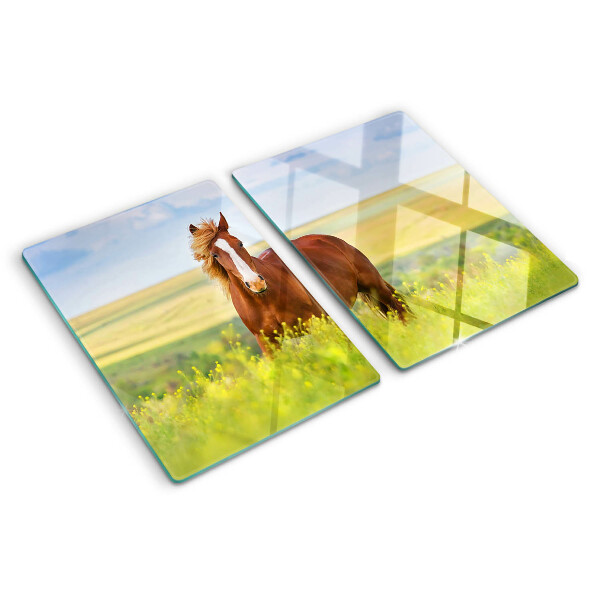 Tabla de cocina Un caballo en el prado