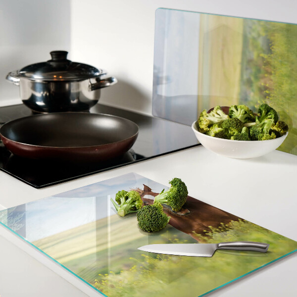 Szklana deska kuchenna Koń na łące