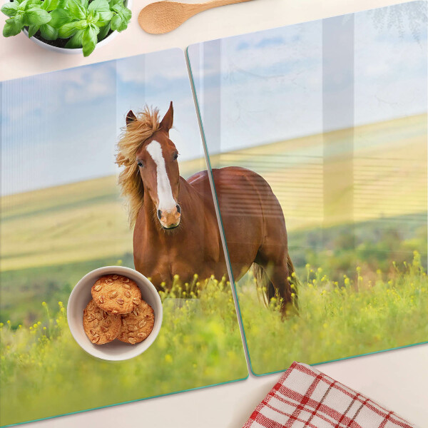 Tabla de cocina Un caballo en el prado