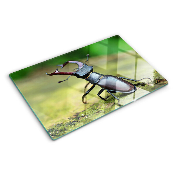 Deska kuchenna szklana Jelonek rogacz na zielonym tle