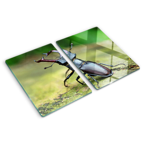 Deska kuchenna szklana Jelonek rogacz na zielonym tle