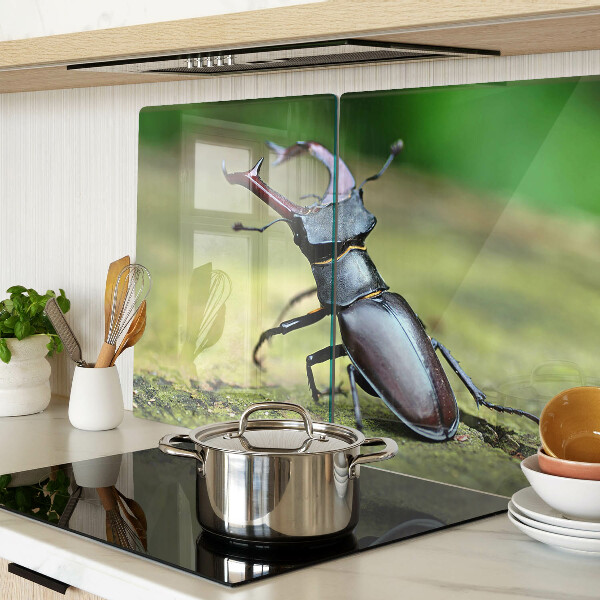 Deska kuchenna szklana Jelonek rogacz na zielonym tle