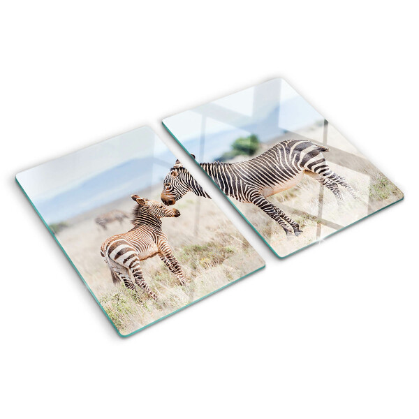 Tabla de cortar Cebras en el prado