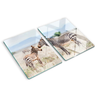 Tabla de cortar Cebras en el prado