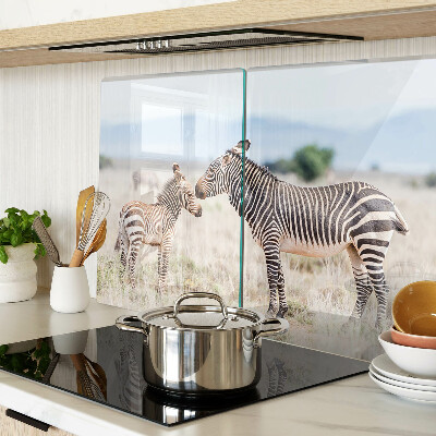 Tabla de cortar Cebras en el prado