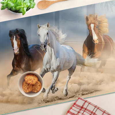 Tabla de cortar Tres caballos al galope