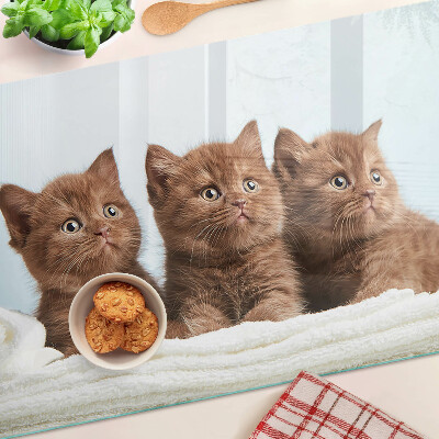 Tabla de cocina Tres gatos marrones