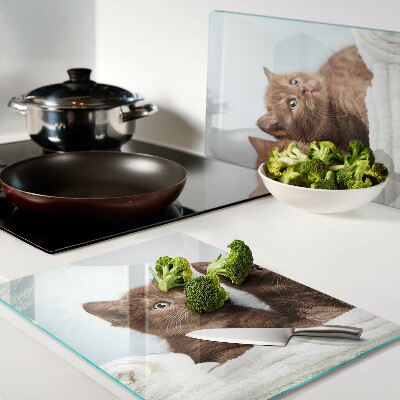 Tabla de cocina Tres gatos marrones