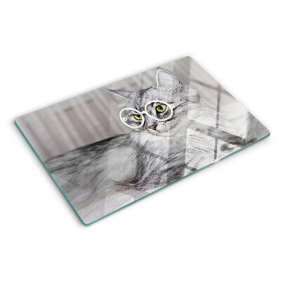 Tabla para cortar Gato con gafas