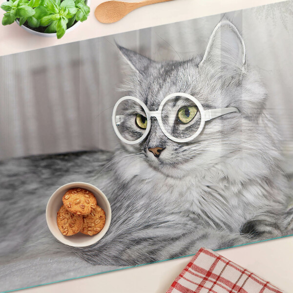 Tabla para cortar Gato con gafas