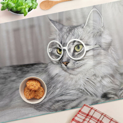 Tabla para cortar Gato con gafas
