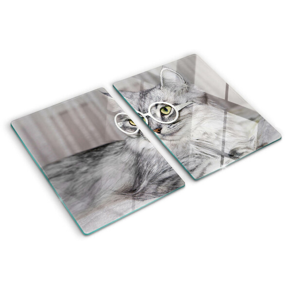 Tabla para cortar Gato con gafas