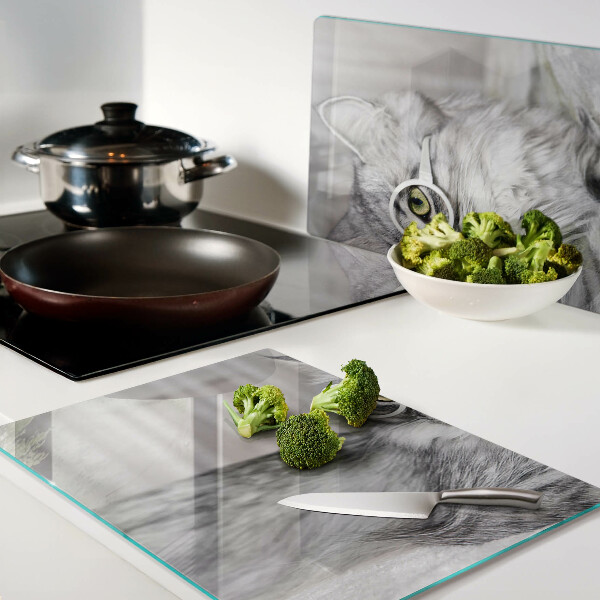 Tabla para cortar Gato con gafas