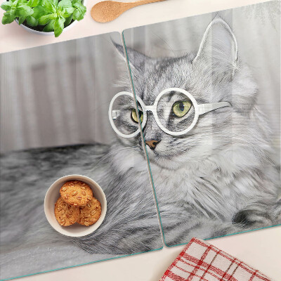 Tabla para cortar Gato con gafas