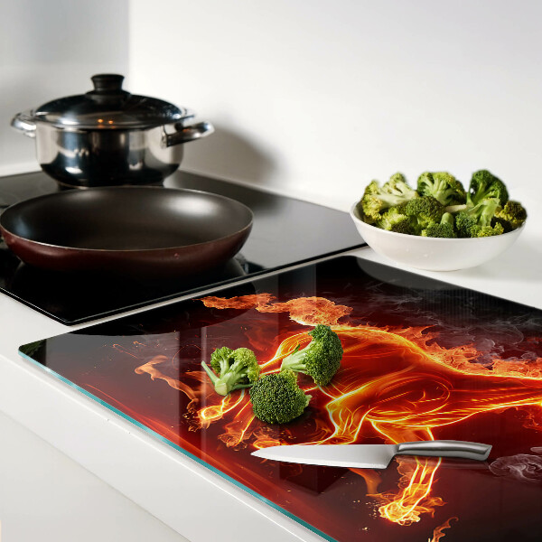 Tabla para cortar Caballo en llamas