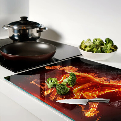 Tabla para cortar Caballo en llamas