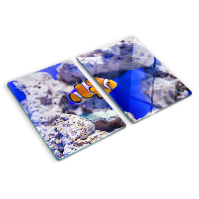 Tabla para cortar Pez payaso entre las rocas