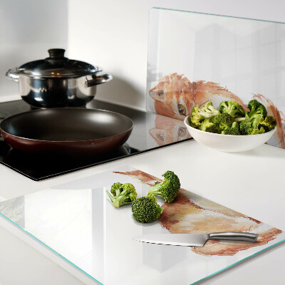 Tabla de cortar de cristal Dibujo de un gatito pelirrojo